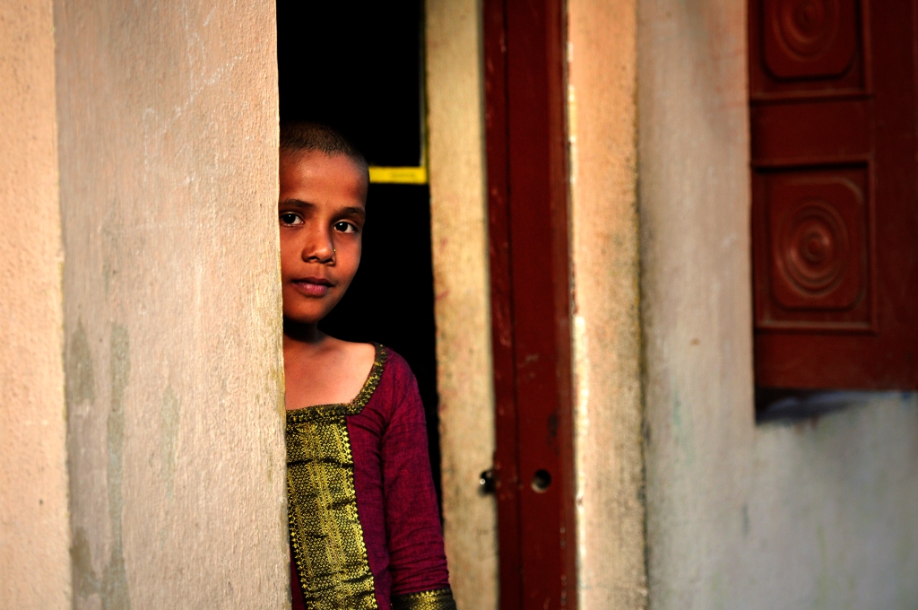 Photo of a girl in Aurangabad in India.