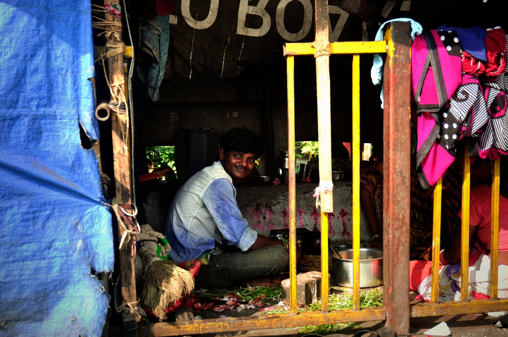 Photo of a slum residence in Wadala, India.